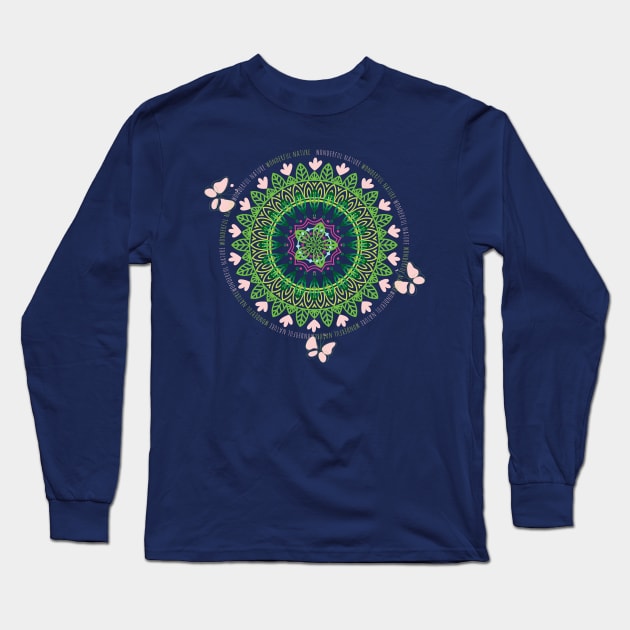 Wonderful Nature Mandala Long Sleeve T-Shirt by emma17